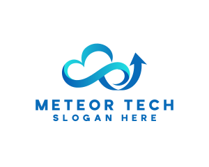 Cloud Tech Arrow logo design