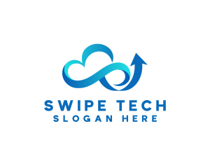 Cloud Tech Arrow logo design