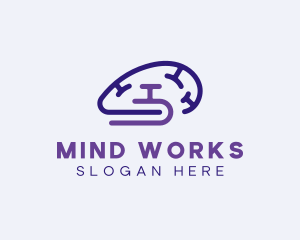 Futuristic Brain Pod logo design