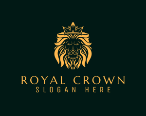 Monarch Crown Lion logo design