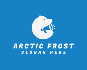 Polar Bear Megaphone logo design