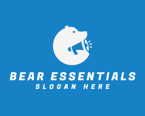 Polar Bear Megaphone logo design