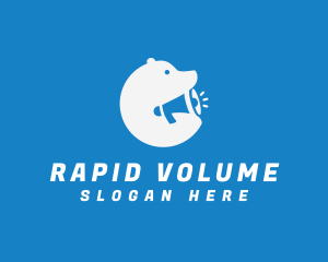 Polar Bear Megaphone logo design