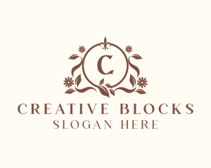 Floral Boutique Ornament logo design