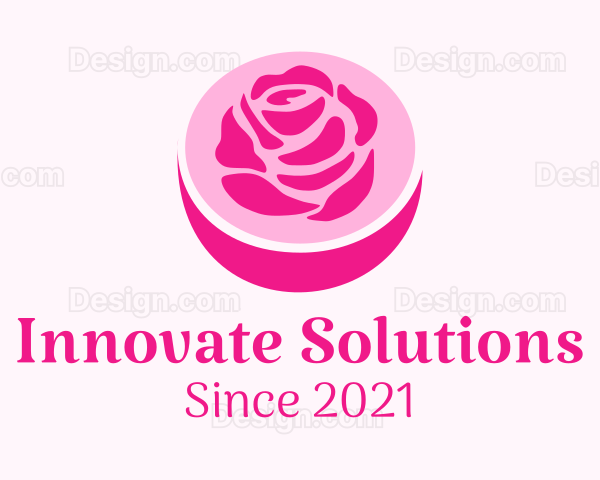 Rose Flower Pot Logo