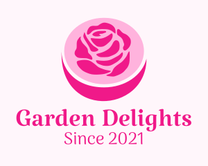 Rose Flower Pot logo design