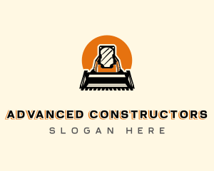 Excavation Bulldozer Contractor logo design