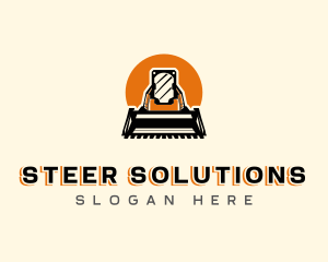 Excavation Bulldozer Contractor logo design