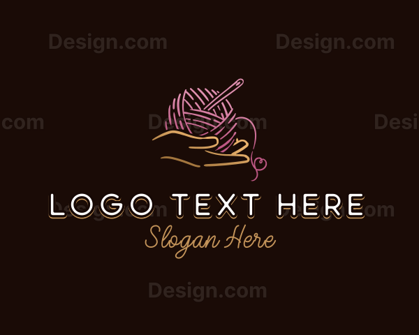 Hand Yarn Sewing Logo