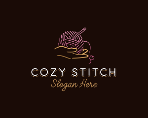 Hand Yarn Sewing logo design