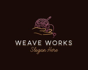 Hand Yarn Sewing logo design