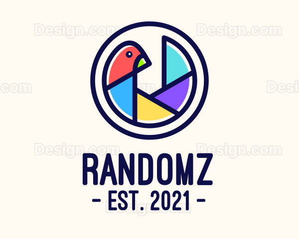 Colorful Bird Camera Shutter Logo