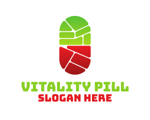 Artistic Mosaic Pill Pharmacy logo design