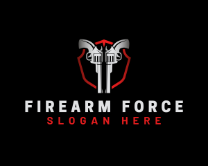 Gun Shield Weapon logo design