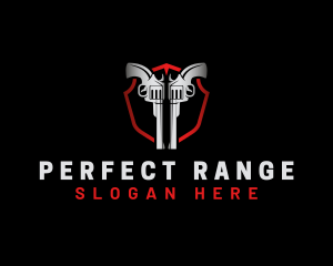 Gun Shield Weapon logo design