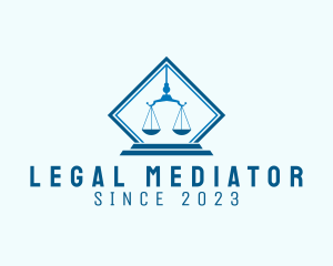 Justice Scale Legal Service logo design