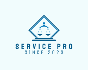 Justice Scale Legal Service logo design