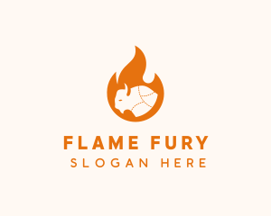 Buffalo Flame Barbecue logo design