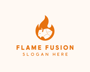 Buffalo Flame Barbecue logo design