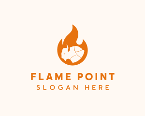 Buffalo Flame Barbecue logo design