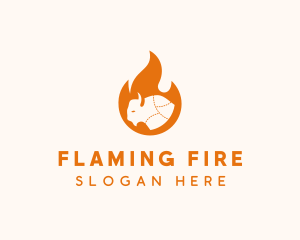 Buffalo Flame Barbecue logo design