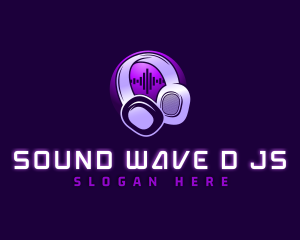 DJ Sound Headphones logo design