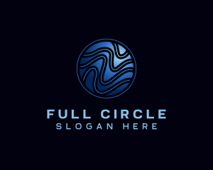 Circle Wave Pattern logo design