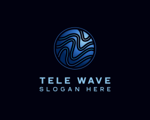 Circle Wave Pattern logo design