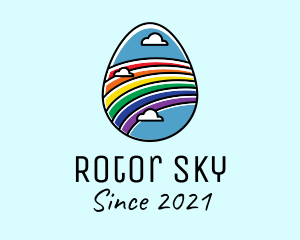 Rainbow Sky Egg logo design