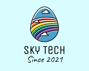 Rainbow Sky Egg logo design