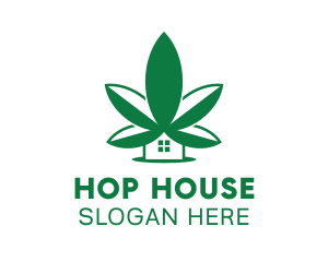 Marijuana Dispensary House logo design