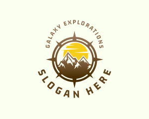 Mountain Peak Compass logo design