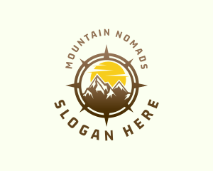 Mountain Peak Compass logo design