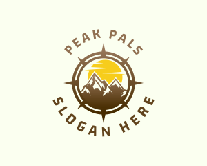 Mountain Peak Compass logo design