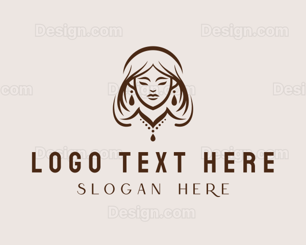 Woman Necklace Jewelry Logo