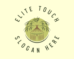 Tropical Tiki Hut Resort logo design