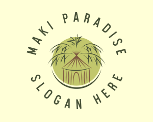 Tropical Tiki Hut Resort logo design