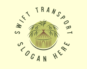 Tropical Tiki Hut Resort logo design