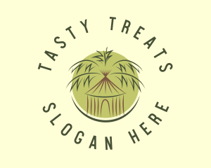 Tropical Tiki Hut Resort logo design