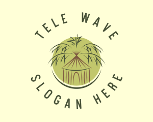 Tropical Tiki Hut Resort logo design