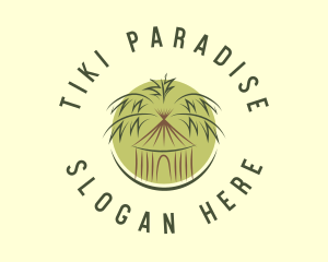 Tropical Tiki Hut Resort logo design