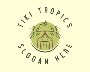 Tropical Tiki Hut Resort logo design