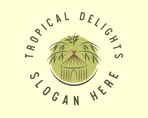 Tropical Tiki Hut Resort logo design