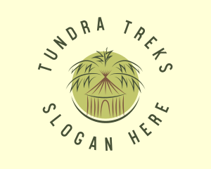 Tropical Tiki Hut Resort logo design