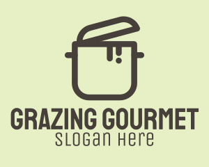 Gray Cooking Stock Pot logo design