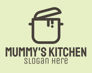 Gray Cooking Stock Pot logo design