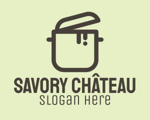 Gray Cooking Stock Pot logo design