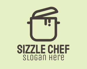 Gray Cooking Stock Pot logo design