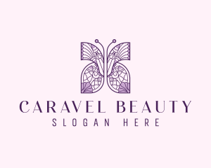 Intricate Butterfly Beauty logo design