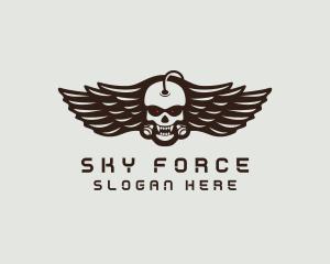 Angry Skull Wing logo